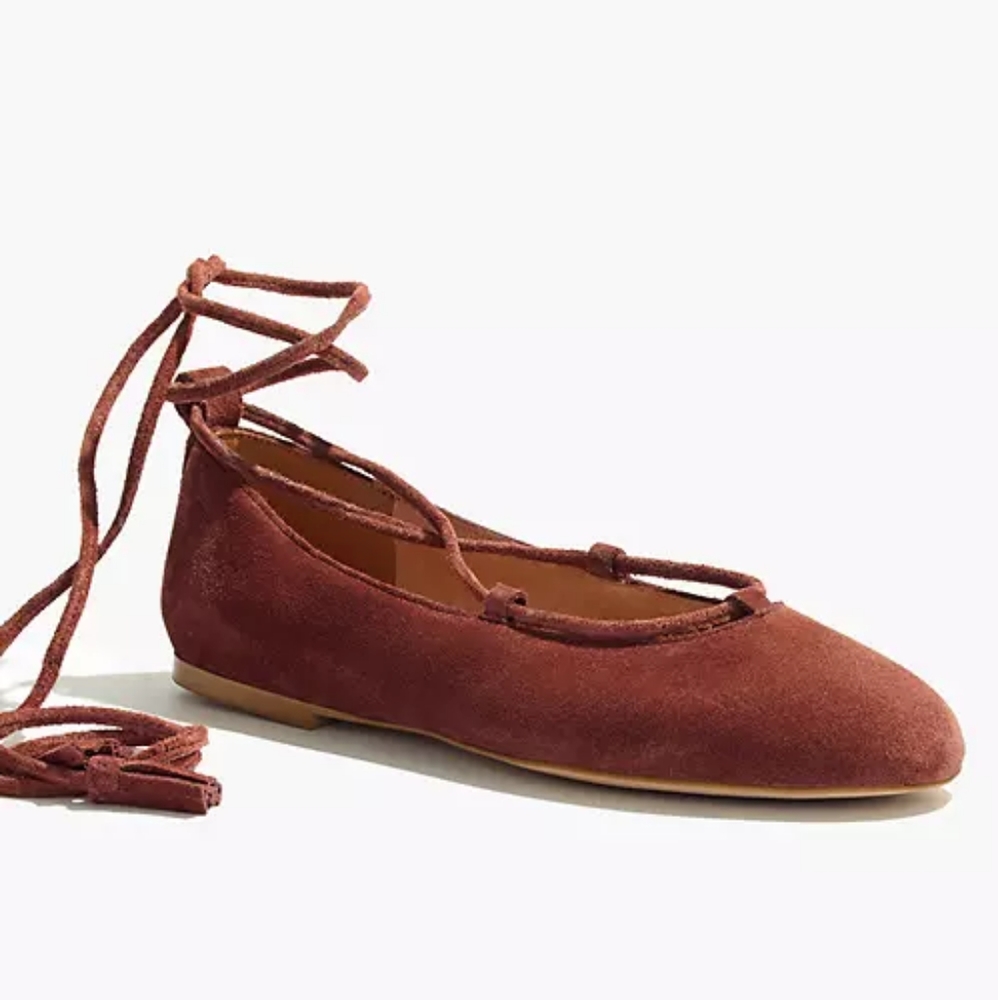 Madewell Canterbury Red Inga Suede Lace Up…